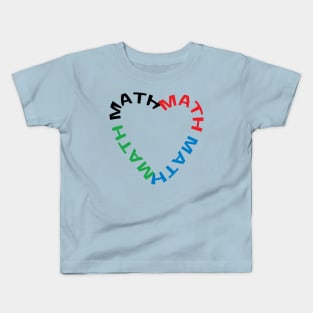 Math Text Heart Kids T-Shirt